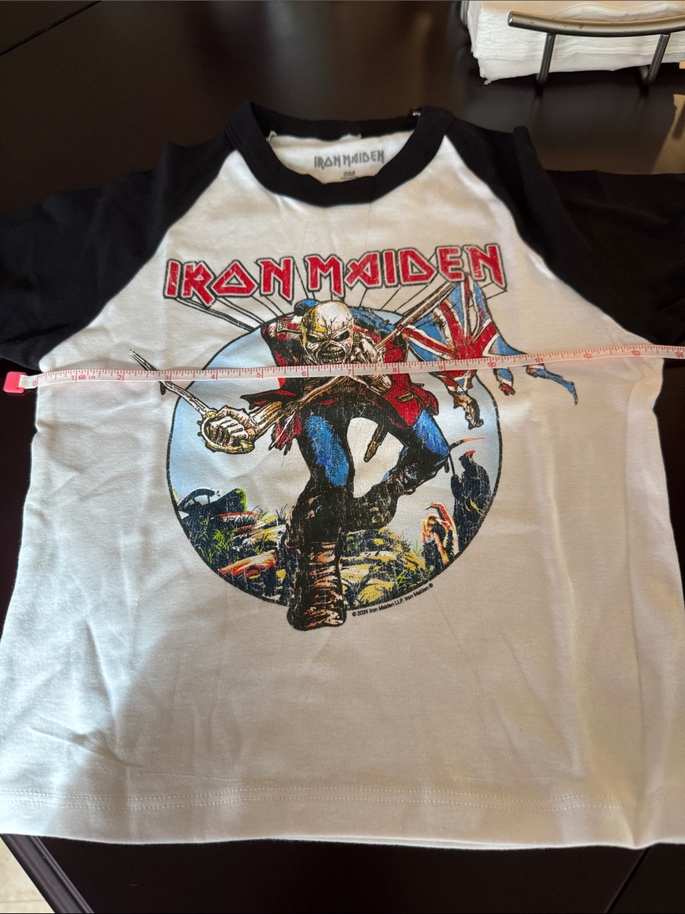Iron Maiden Kids' Short Sleeve Raglan Tee - Black & White